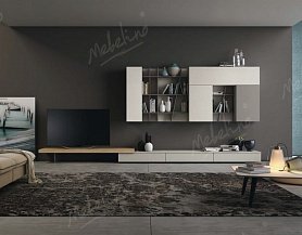 Модная модульная мебель для гостиной в современном стиле в красивых серых тонах PC465