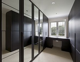 Встроенный гардероб с зеркалами для кабинета D455