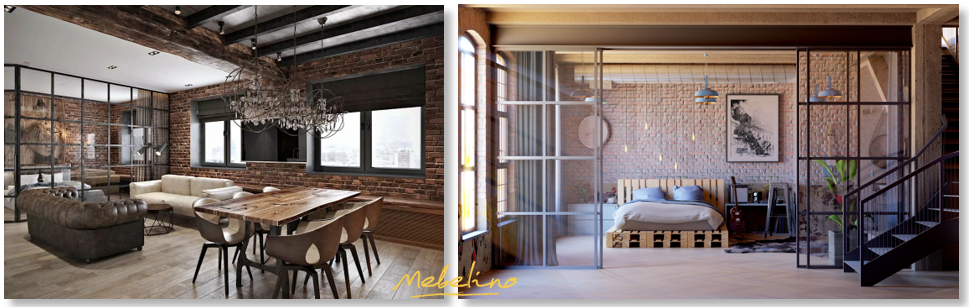 Стеклянные панели лофт Стеклянные панели лофт