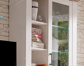 Красивый навесной шкаф с комбинированным фасадом PC511